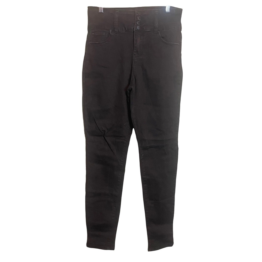 Ci Sono Womens‎ Casual High Rise Dark Wash Button Fly Denim Jeans Black Size 29